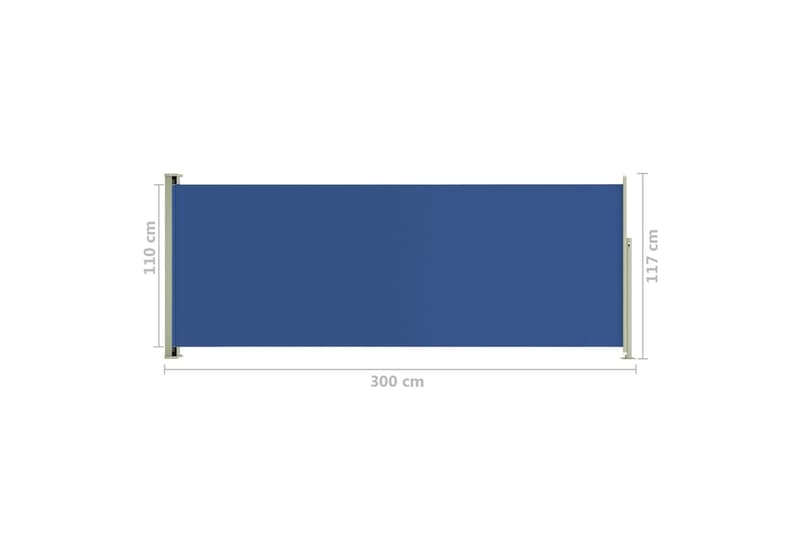 Infällbar sidomarkis 117x300 cm blå - Blå - Sidomarkis - Skärmskydd & vindskydd - Markiser