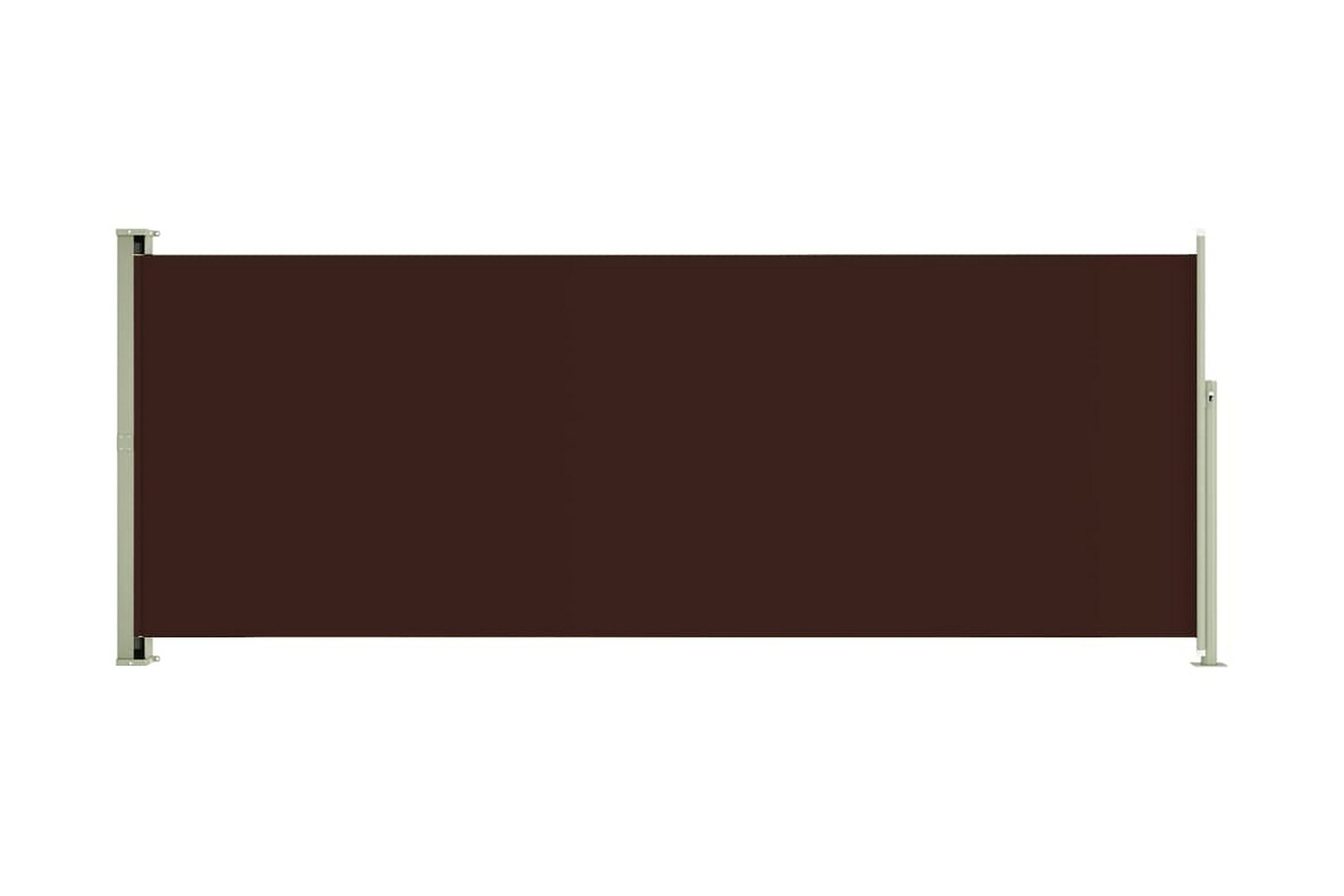 Infällbar sidomarkis 117×300 cm brun – Brun