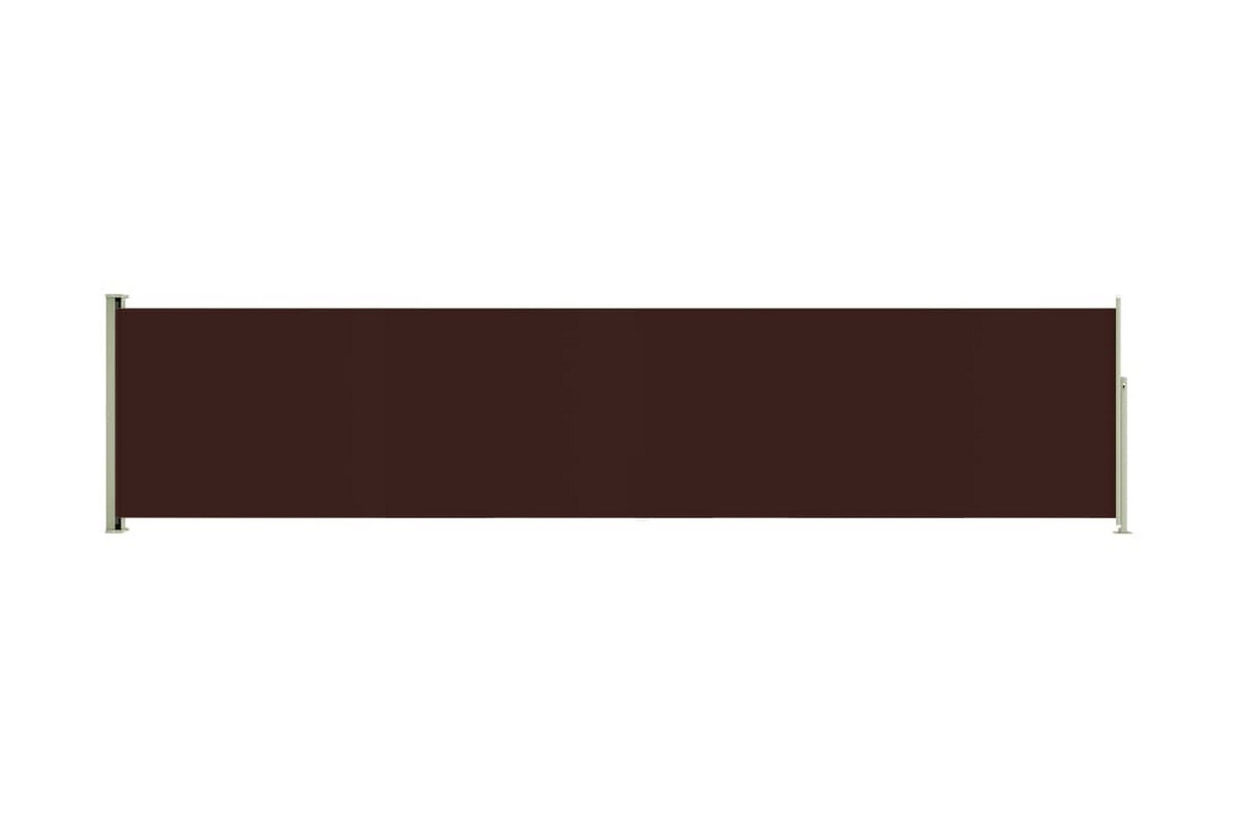 Infällbar sidomarkis 117×500 cm brun – Brun