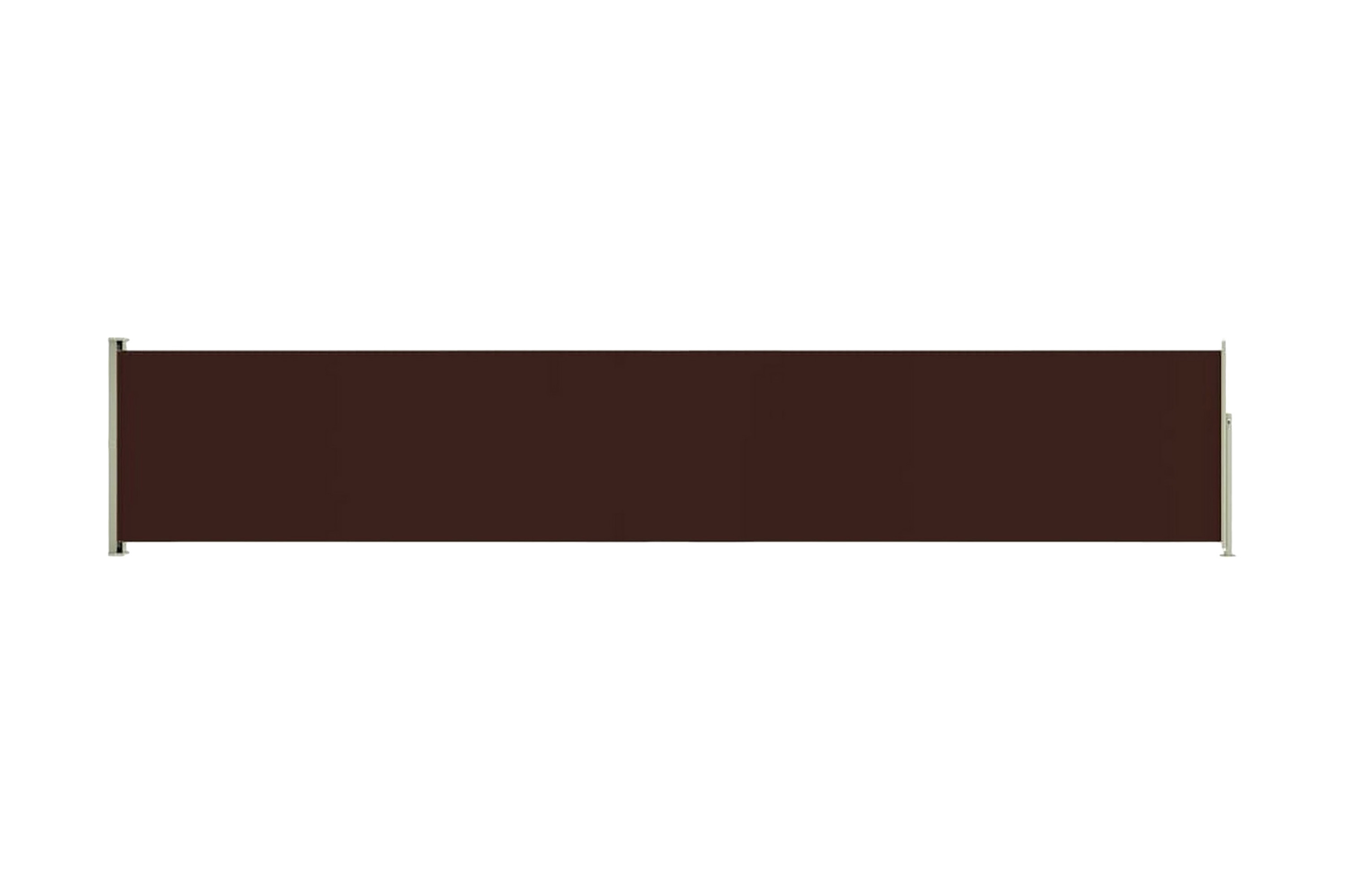 Infällbar sidomarkis 117×600 cm brun – Brun