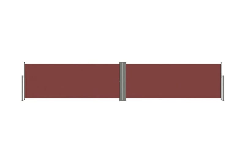 Infällbar sidomarkis 117x600 cm brun - Brun - Sidomarkis - Skärmskydd & vindskydd - Markiser