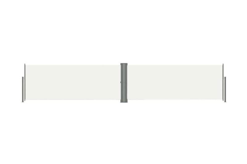 Infällbar sidomarkis 117x600 cm gräddvit - Vit - Sidomarkis - Skärmskydd & vindskydd - Markiser