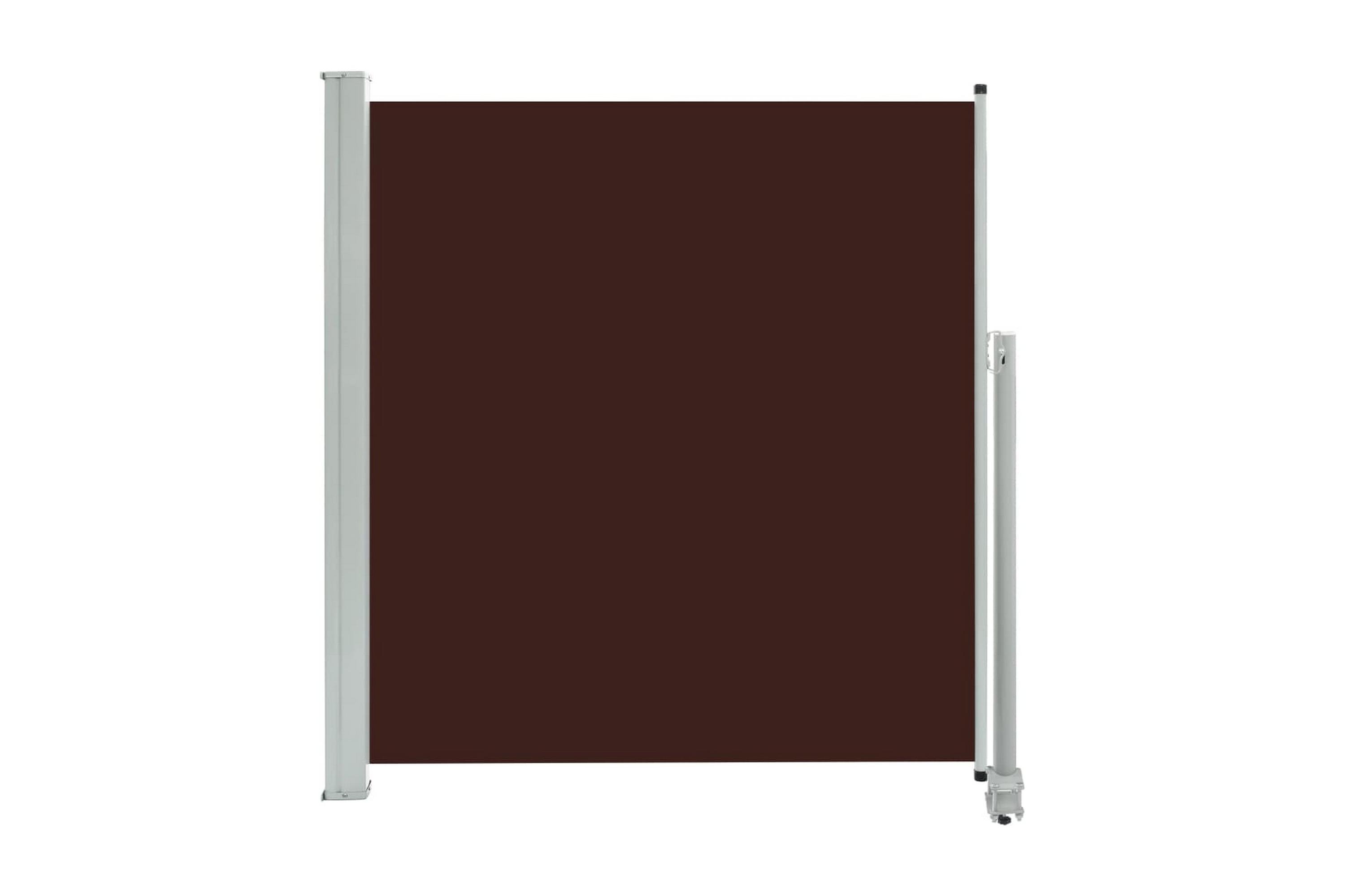 Infällbar sidomarkis 140×300 cm brun – Brun