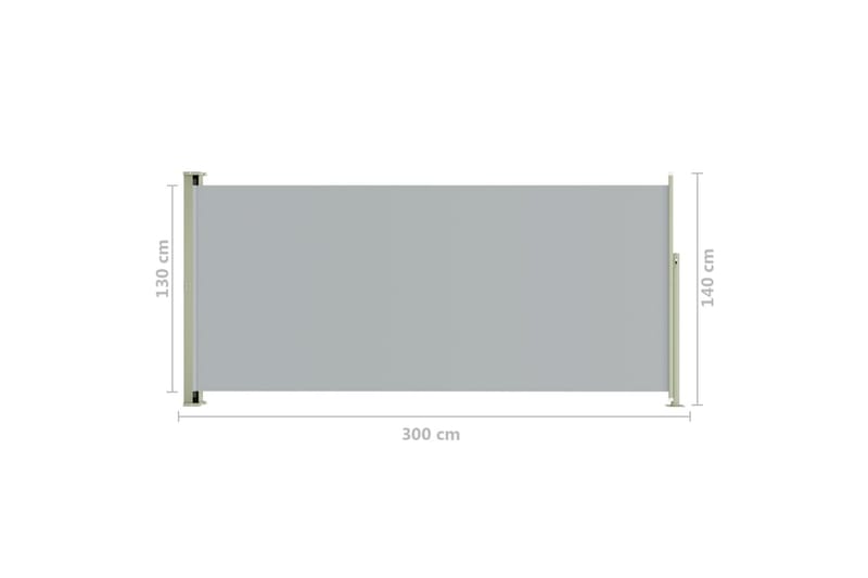 Infällbar sidomarkis 140x300 cm grå - Grå - Sidomarkis - Skärmskydd & vindskydd - Markiser