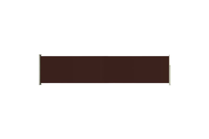Infällbar sidomarkis 140x600 cm brun - Brun - Sidomarkis - Skärmskydd & vindskydd - Markiser