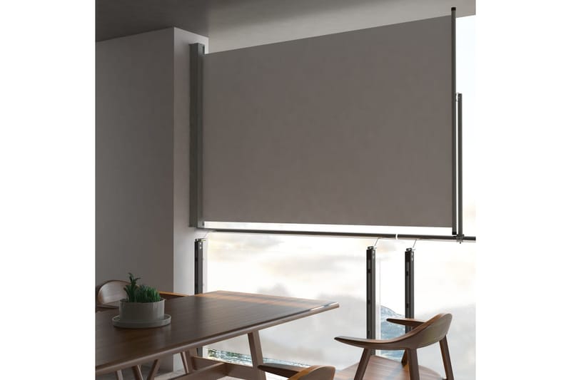 Infällbar sidomarkis 160x300 cm grå - Grå - Utemöbler - Solskydd - Markiser - Sidomarkis