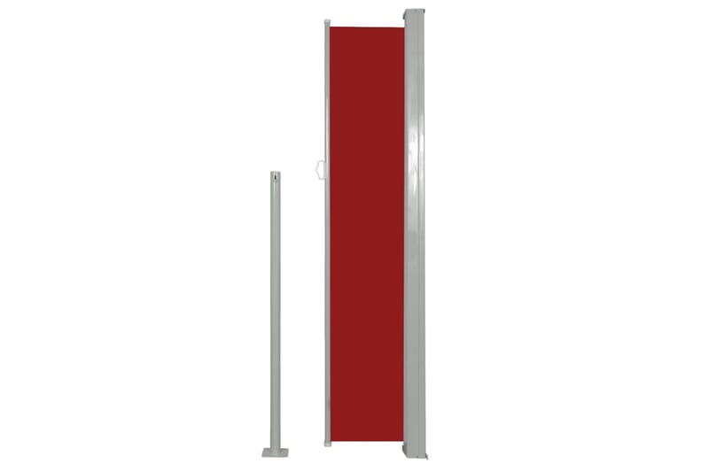 Infällbar sidomarkis 160x500 cm röd - Röd - Utemöbler - Solskydd - Markiser - Sidomarkis