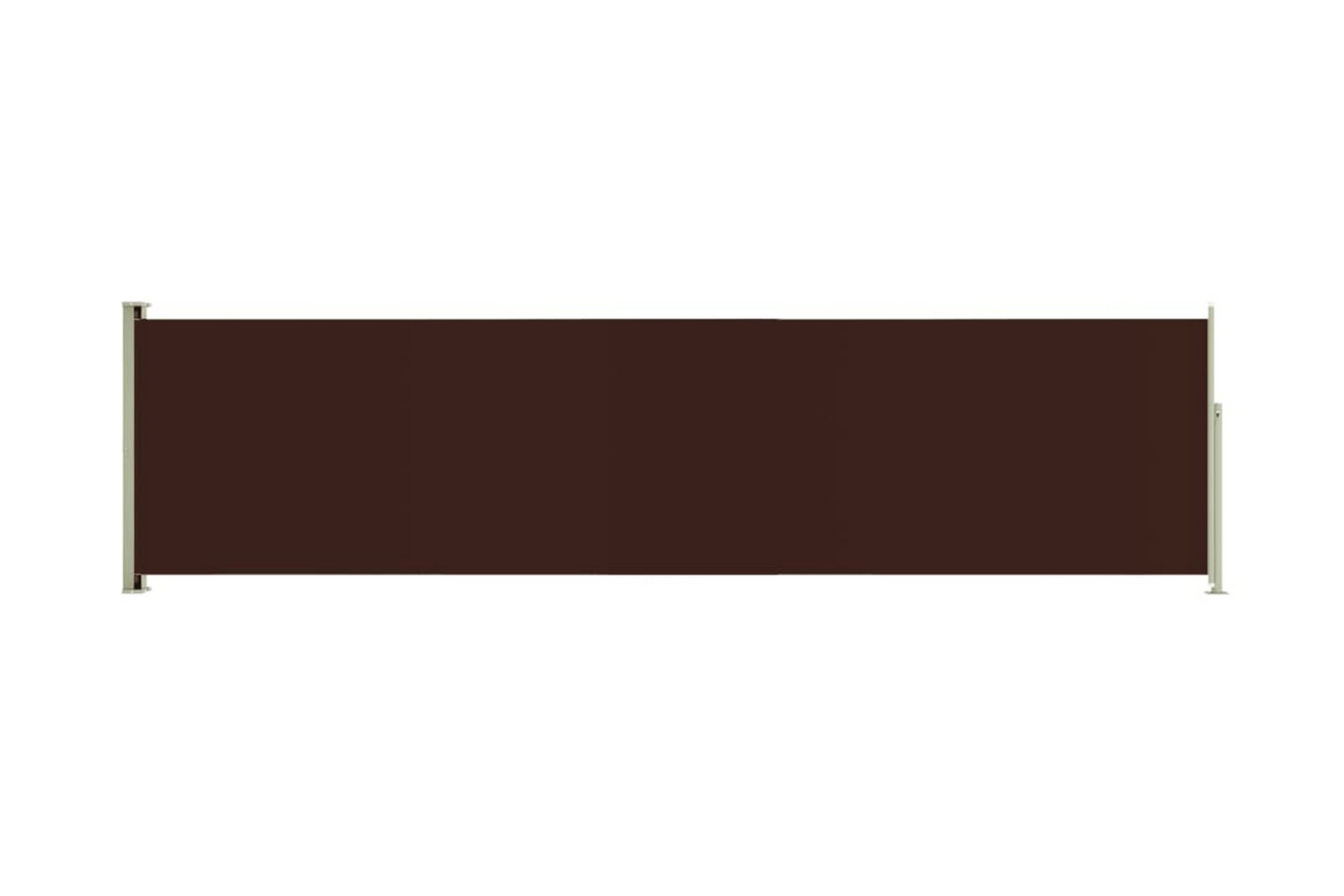 Infällbar sidomarkis 160×600 cm brun – Brun
