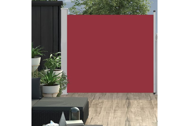 Infällbar sidomarkis 170x300 cm röd - Röd - Sidomarkis - Skärmskydd & vindskydd - Markiser