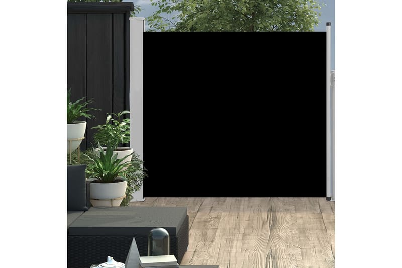 Infällbar sidomarkis 170x300 cm svart - Svart - Utemöbler - Solskydd - Markiser - Sidomarkis