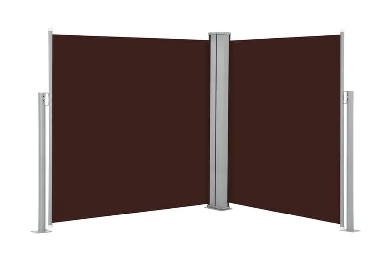 Infällbar sidomarkis 170x600 cm brun - Brun - Sidomarkis - Skärmskydd & vindskydd - Markiser