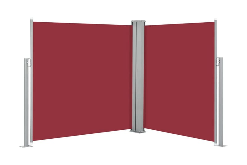 Infällbar sidomarkis 170x600 cm röd - Röd - Sidomarkis - Skärmskydd & vindskydd - Markiser