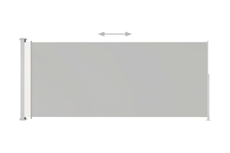 Infällbar sidomarkis 180x500 cm gräddvit - Vit - Utemöbler - Solskydd - Markiser - Sidomarkis