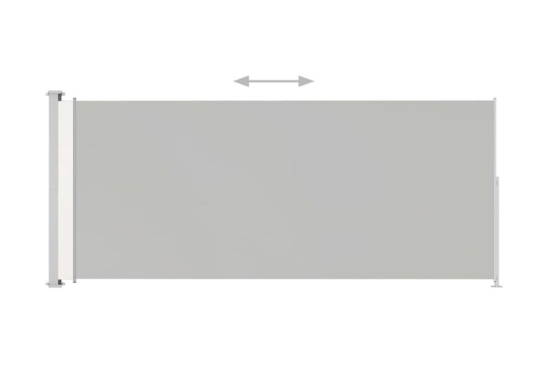 Infällbar sidomarkis 180x500 cm gräddvit - Vit - Sidomarkis - Skärmskydd & vindskydd - Markiser