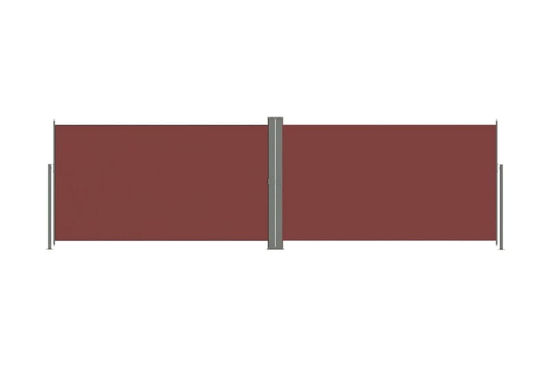 Infällbar sidomarkis 180x600 cm brun - Brun - Markiser - Sidomarkis - Skärmskydd & vindskydd