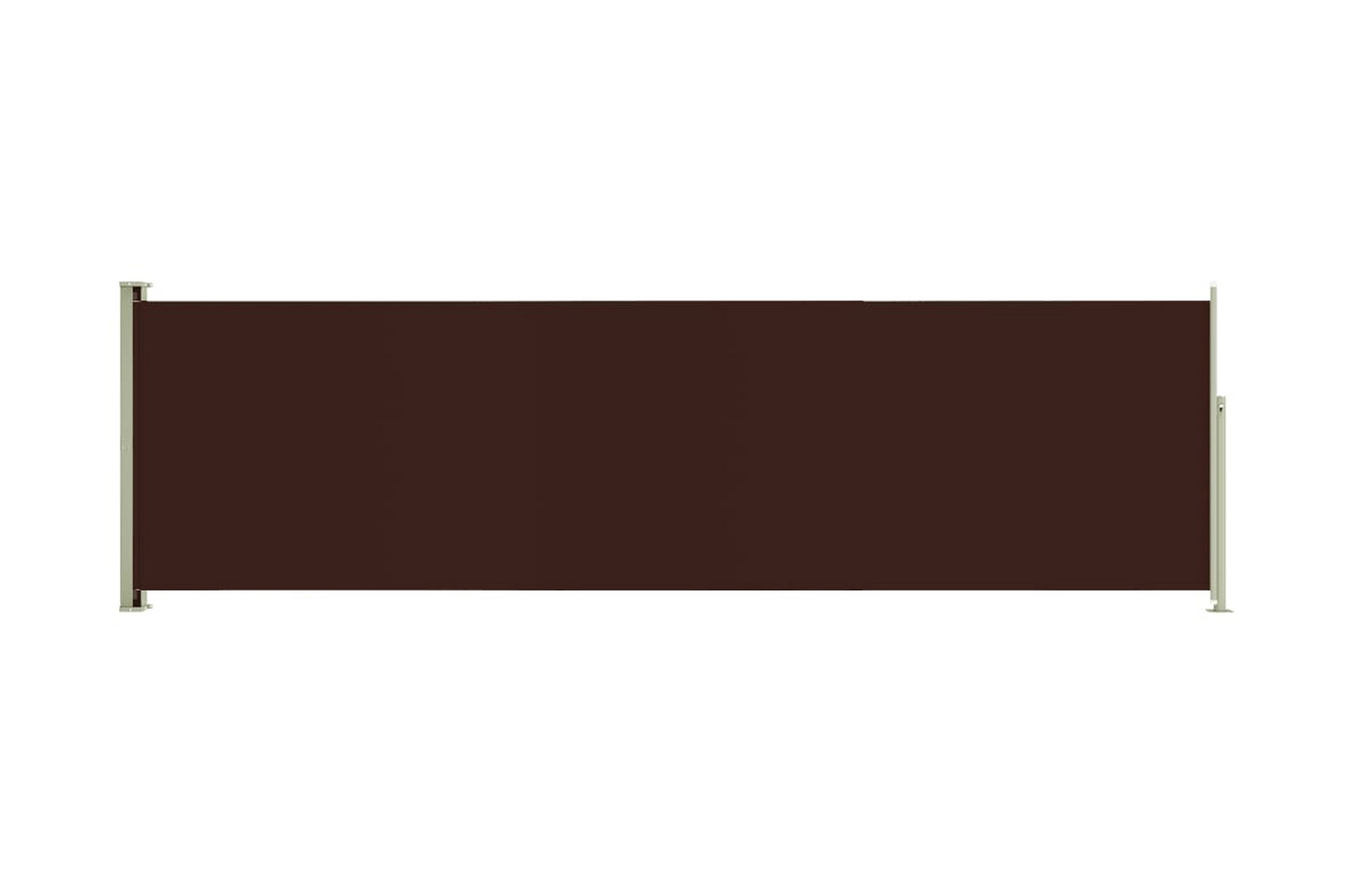 Infällbar sidomarkis 180×600 cm brun – Brun
