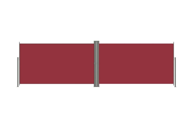 Infällbar sidomarkis 180x600 cm röd - Röd - Sidomarkis - Skärmskydd & vindskydd - Markiser
