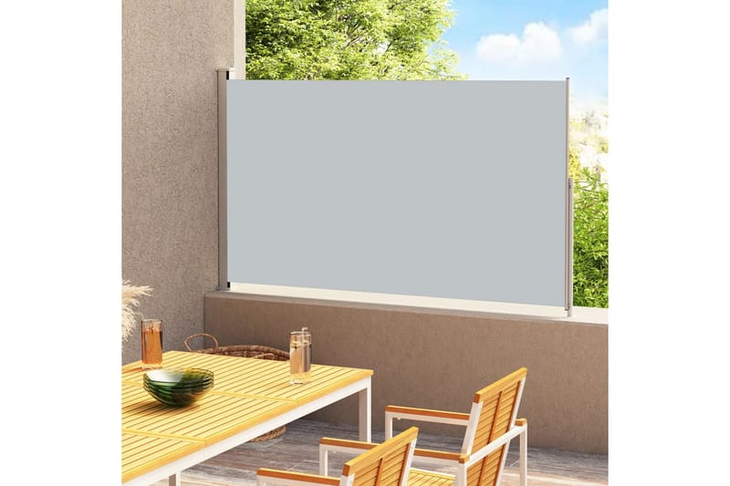 Infällbar sidomarkis 200x300 cm grå - Grå - Utemöbler - Solskydd - Markiser - Sidomarkis