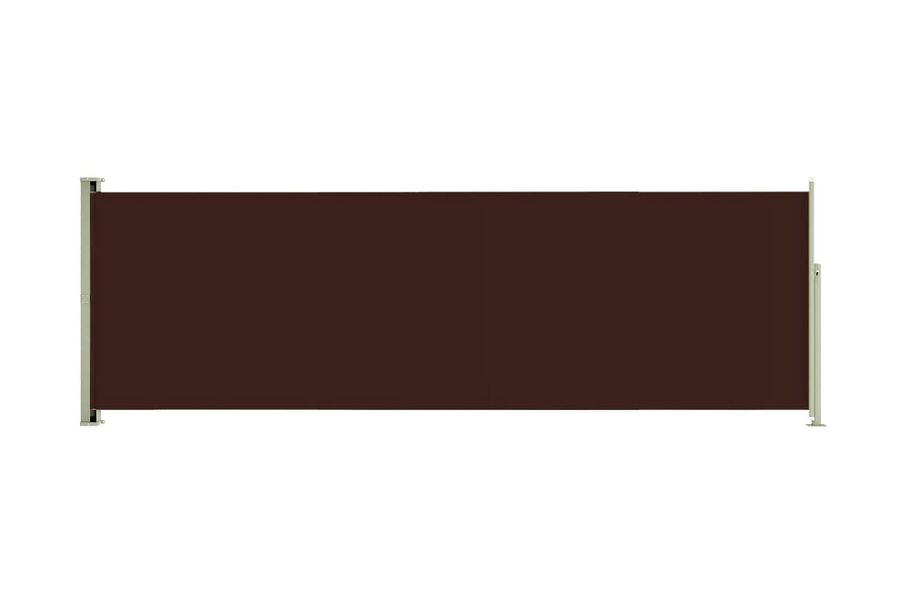 Infällbar sidomarkis 200×600 cm brun – Brun