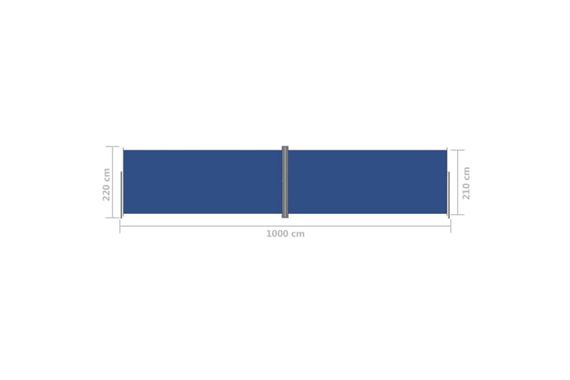 Infällbar sidomarkis 220x1000 cm blå - Blå - Markiser - Sidomarkis - Skärmskydd & vindskydd