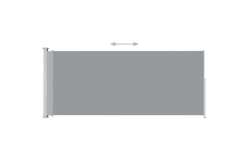 Infällbar sidomarkis 220x500 cm grå - Grå - Utemöbler - Solskydd - Markiser - Sidomarkis