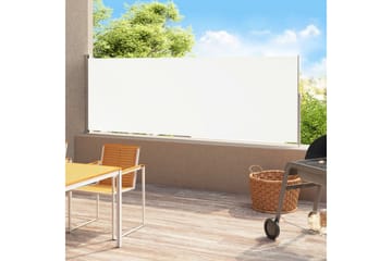 Infällbar sidomarkis 220x500 cm gräddvit