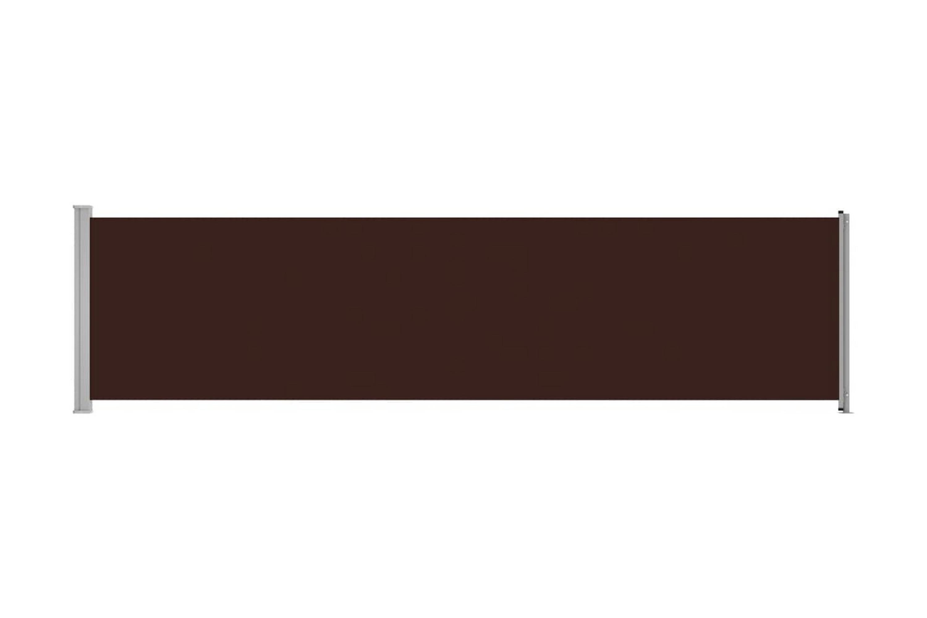 Infällbar sidomarkis 600×160 cm brun – Brun