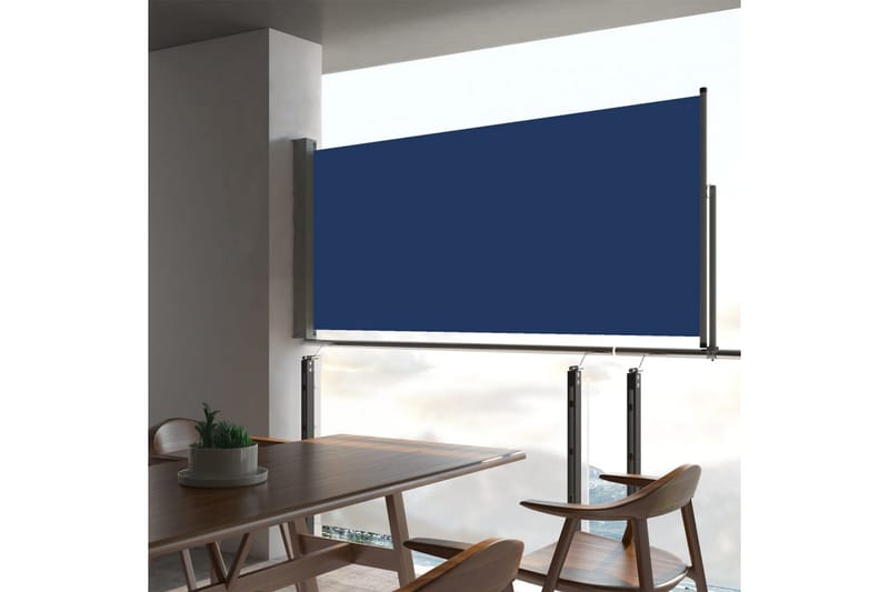 Infällbar sidomarkis 60x300 cm blå - Blå - Utemöbler - Solskydd - Markiser - Sidomarkis