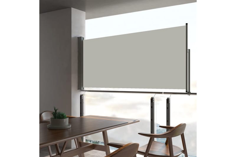 Infällbar sidomarkis 60x300 cm gräddvit - Vit - Utemöbler - Solskydd - Markiser - Sidomarkis