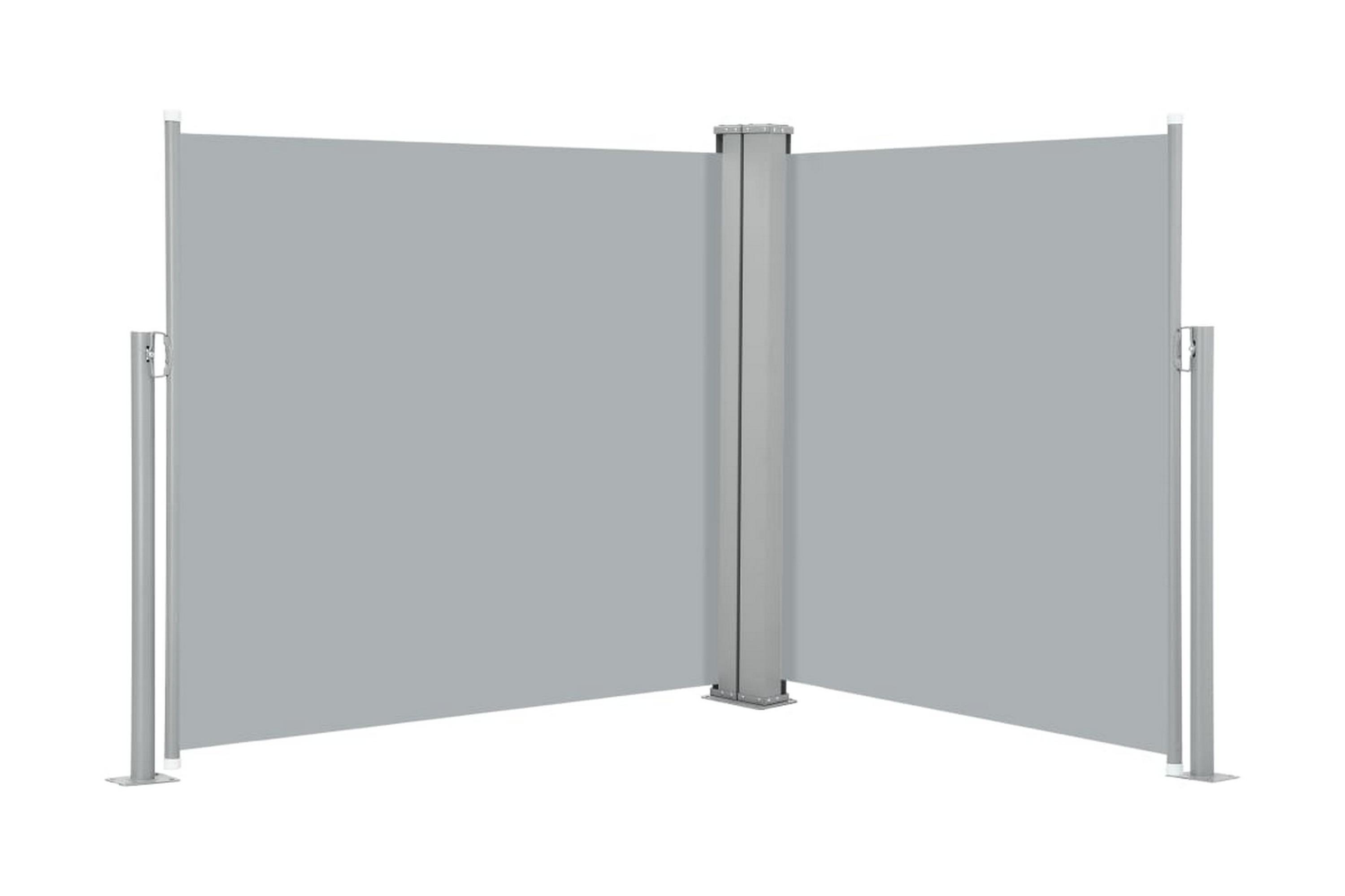 Infällbar sidomarkis antracit 100×600 cm – Grå