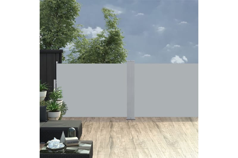 Infällbar sidomarkis antracit 120x1000 cm - Grå - Utemöbler - Solskydd - Markiser - Sidomarkis