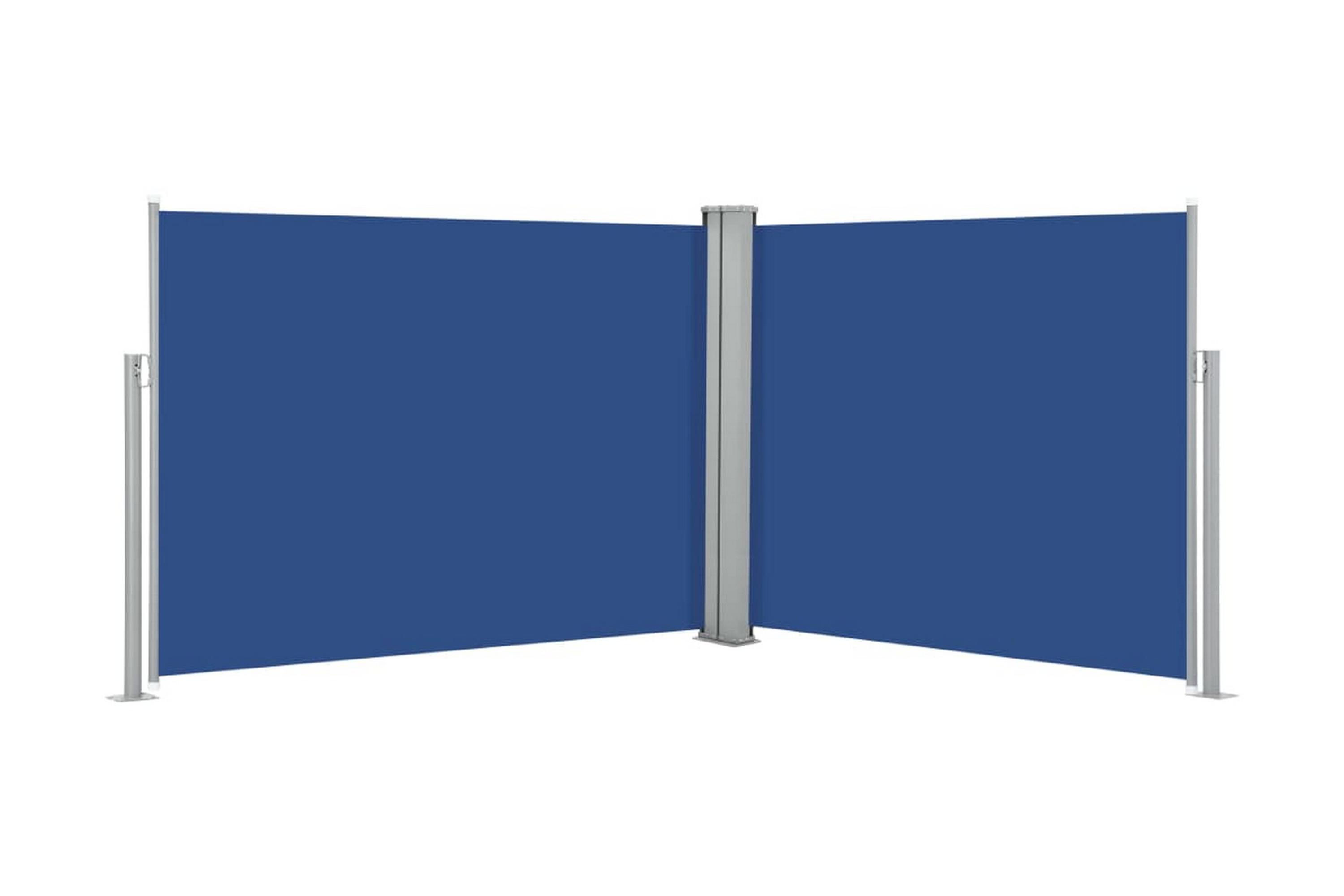 Infällbar sidomarkis blå 140×1000 cm – Blå