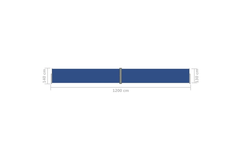 Infällbar sidomarkis blå 140x1200 cm - Blå - Sidomarkis - Skärmskydd & vindskydd - Markiser