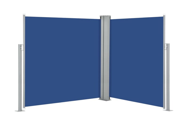 Infällbar sidomarkis blå 160x600 cm - Blå - Utemöbler - Solskydd - Markiser - Sidomarkis