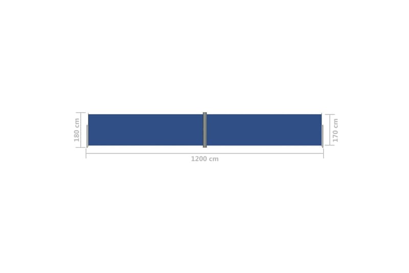 Infällbar sidomarkis blå 180x1200 cm - Blå - Sidomarkis - Skärmskydd & vindskydd - Markiser