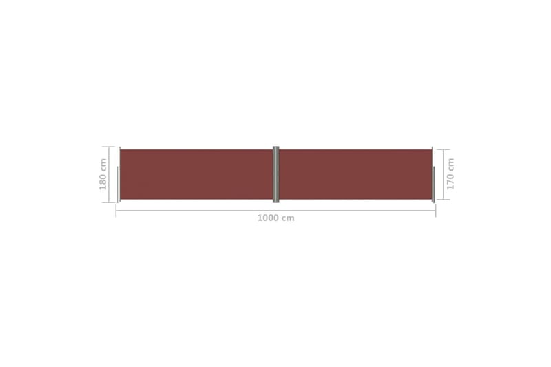 Infällbar sidomarkis brun 180x1000 cm - Brun - Sidomarkis - Skärmskydd & vindskydd - Markiser