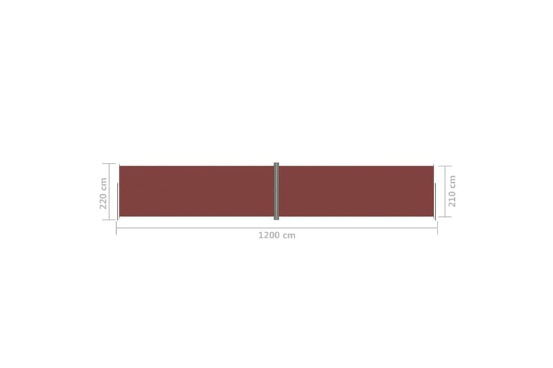 Infällbar sidomarkis brun 220x1200 cm - Brun - Sidomarkis - Skärmskydd & vindskydd - Markiser