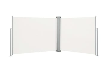 Infällbar sidomarkis gräddvit 140x1000 cm