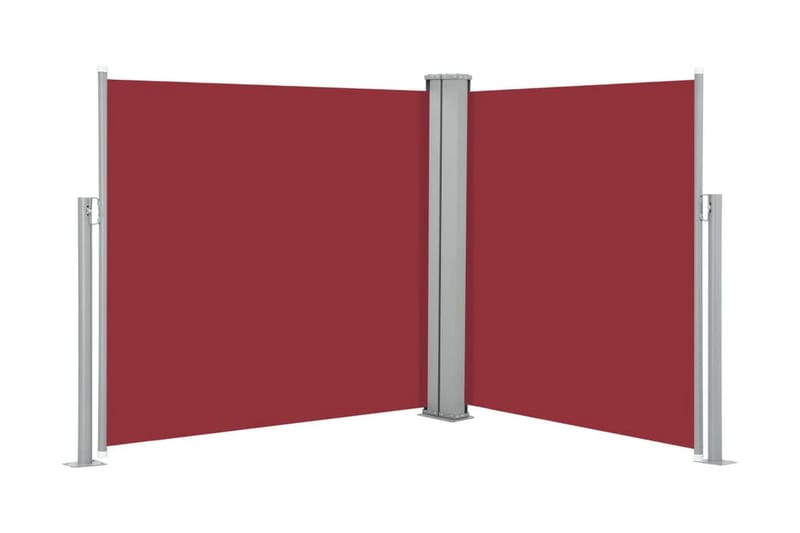 Infällbar sidomarkis röd 100x600 cm - Röd - Utemöbler - Solskydd - Markiser - Sidomarkis
