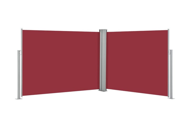 Infällbar sidomarkis röd 140x1000 cm - Röd - Utemöbler - Solskydd - Markiser - Sidomarkis