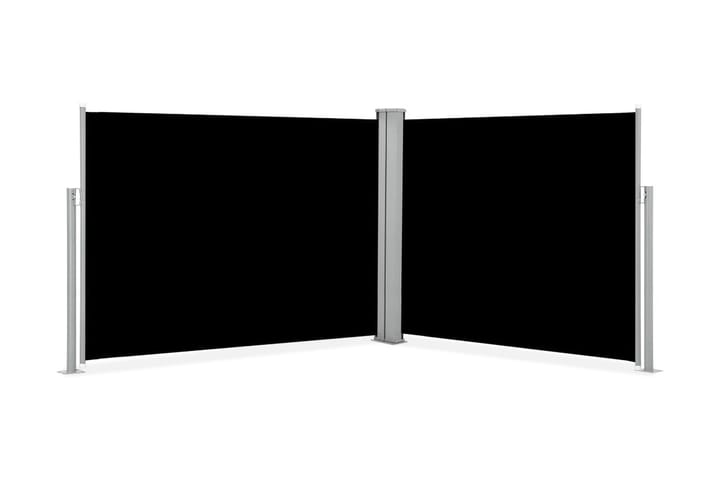Infällbar sidomarkis svart 140x1000 cm - Markiser - Sidomarkis - Skärmskydd & vindskydd