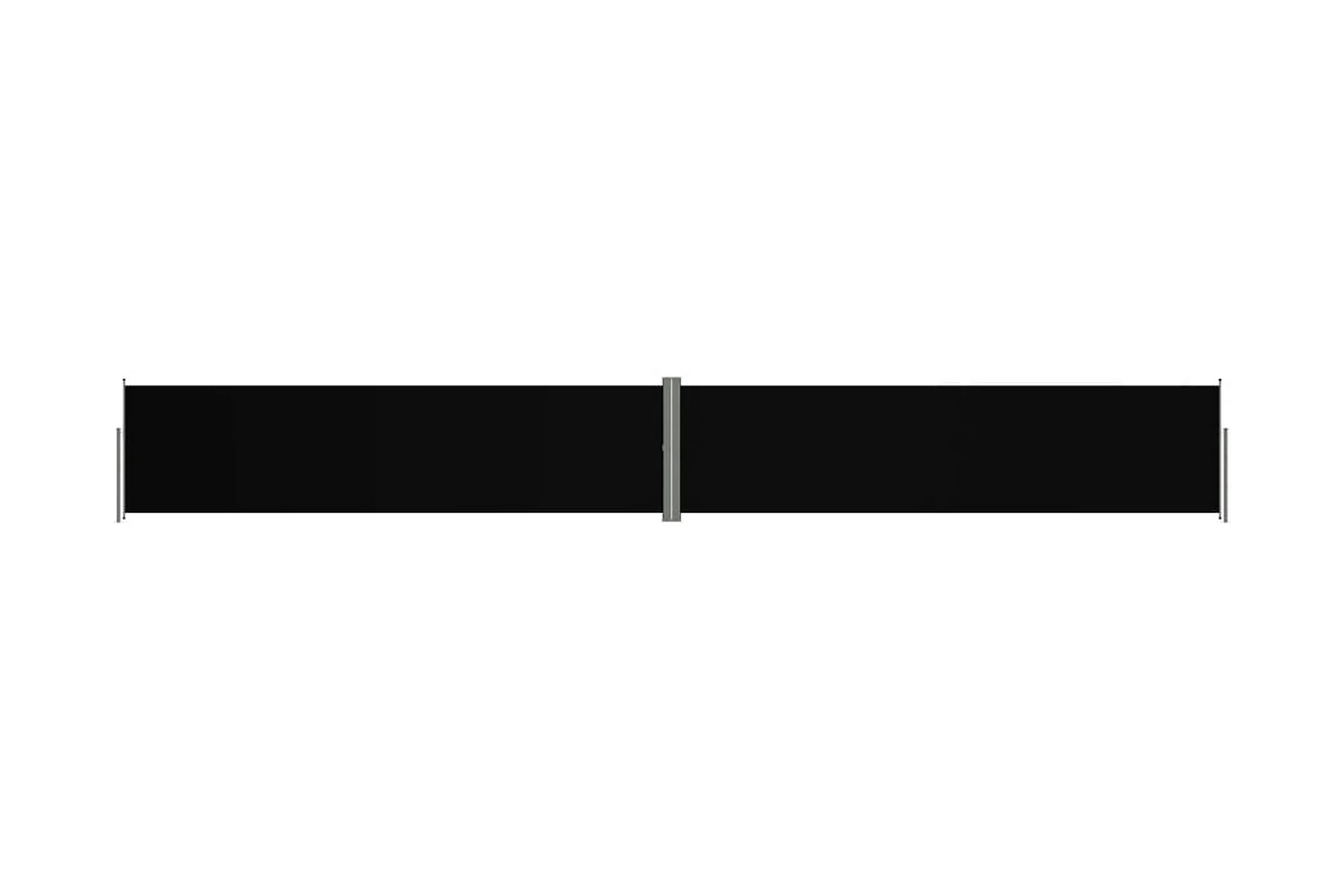 Infällbar sidomarkis svart 160×1200 cm – Svart