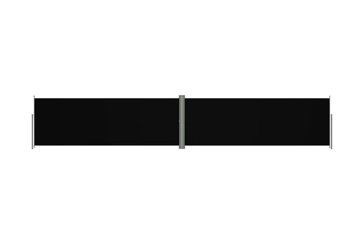 Infällbar sidomarkis svart 180x1000 cm - Markiser - Sidomarkis - Skärmskydd & vindskydd