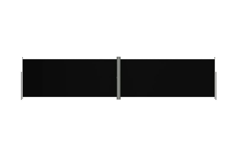 Infällbar sidomarkis svart 220x1000 cm - Svart - Markiser - Sidomarkis - Skärmskydd & vindskydd