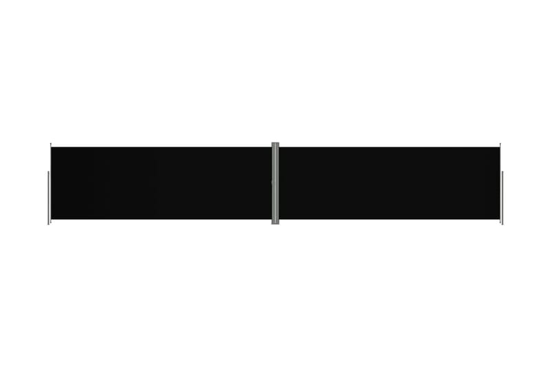 Infällbar sidomarkis svart 220x1200 cm - Svart - Markiser - Sidomarkis - Skärmskydd & vindskydd