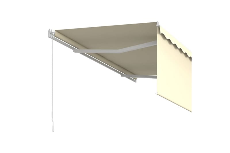 Manuell markis med rullgardin 3x2,5m cm gräddvit - Kräm - Utemöbler - Solskydd - Markiser - Fönstermarkis