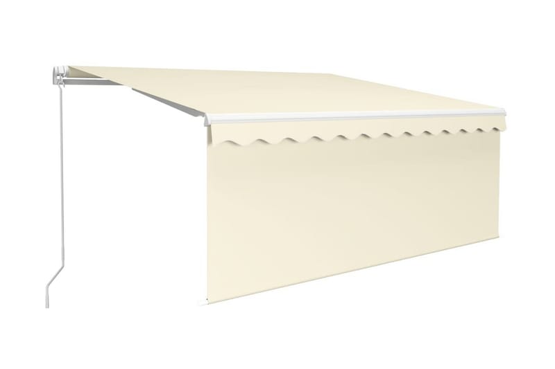 Manuell markis med rullgardin 3x2,5m cm gräddvit - Kräm - Utemöbler - Solskydd - Markiser - Fönstermarkis