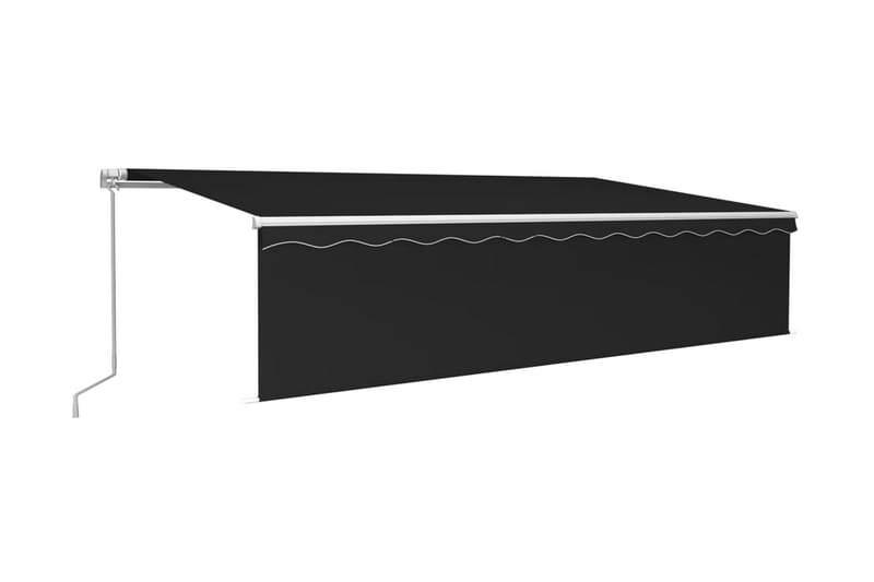 Manuell markis med rullgardin LED 6x3m antracit - Antracit - Utemöbler - Solskydd - Markiser - Fönstermarkis