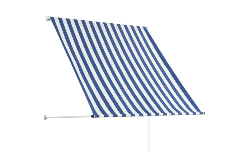 Markis 150x150 cm blå och vit - Flerfärgad - Utemöbler - Solskydd - Markiser - Fönstermarkis