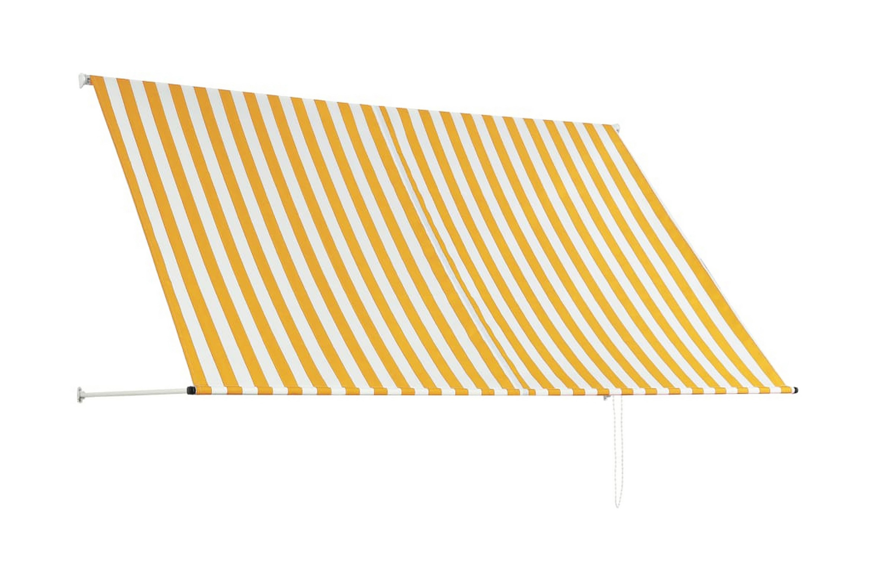 Markis 250×150 cm gul och vit – Flerfärgad